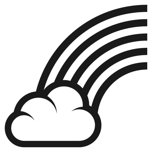 Rainbow icon, solid style, from Emoji One (Monotone)