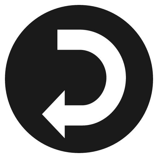 Right arrow curving left icon, solid style, from Emoji One (Monotone)