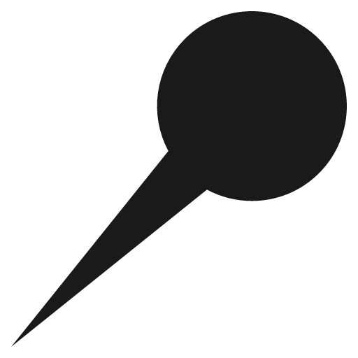 Round pushpin icon, solid style, from Emoji One (Monotone)