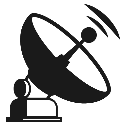 Satellite antenna icon, solid style, from Emoji One (Monotone)