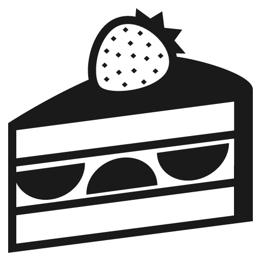 Shortcake icon, solid style, from Emoji One (Monotone)