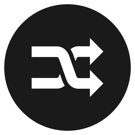 Shuffle tracks button icon, solid style, from Emoji One (Monotone)