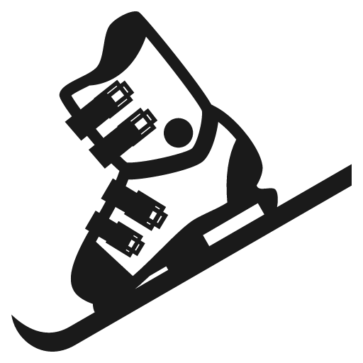 Skis icon, solid style, from Emoji One (Monotone)