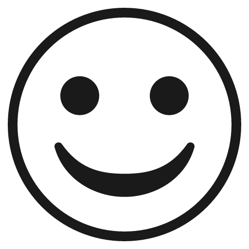 Smiling face icon, solid style, from Emoji One (Monotone)