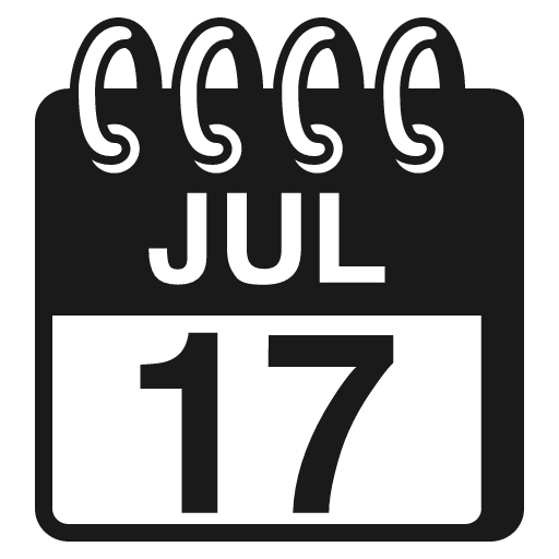 Spiral calendar icon, solid style, from Emoji One (Monotone)