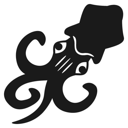 Squid icon, solid style, from Emoji One (Monotone)
