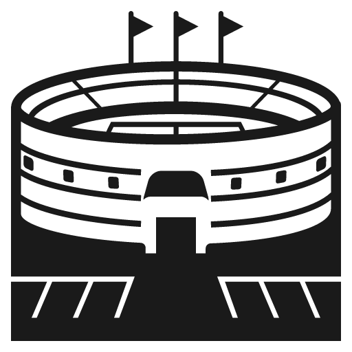 Stadium icon, solid style, from Emoji One (Monotone)