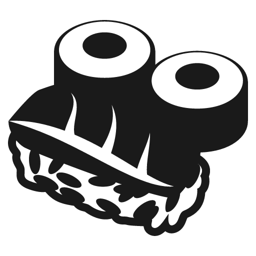 Sushi icon, solid style, from Emoji One (Monotone)