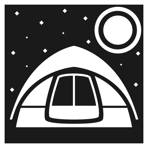 Tent icon, solid style, from Emoji One (Monotone)