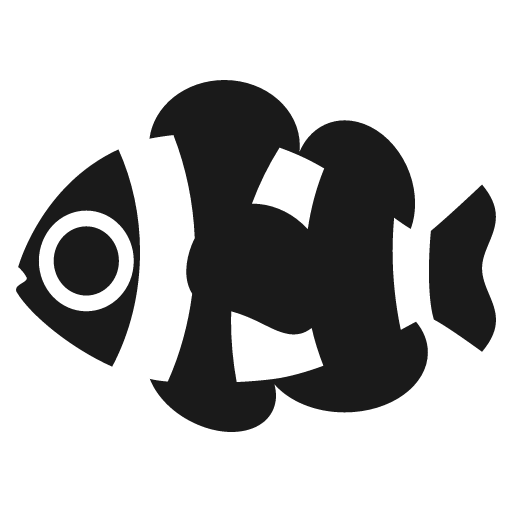 Tropical fish icon, solid style, from Emoji One (Monotone)