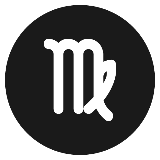 Virgo icon, solid style, from Emoji One (Monotone)