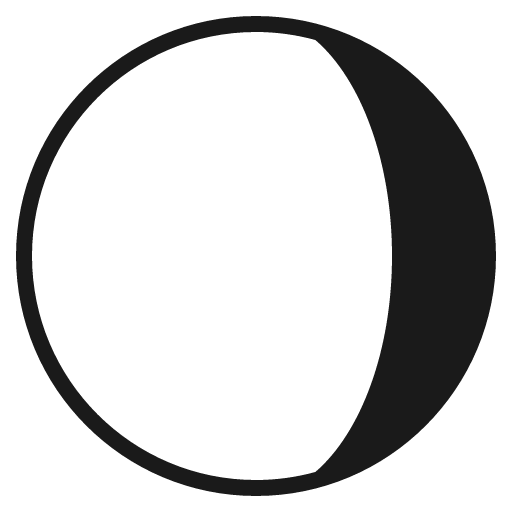 Waning gibbous moon icon, solid style, from Emoji One (Monotone)
