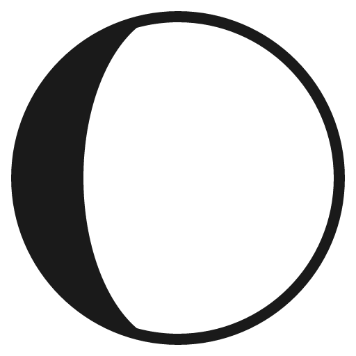 Waxing gibbous moon icon, solid style, from Emoji One (Monotone)