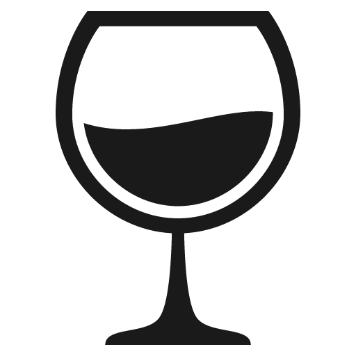 Wine glass icon, solid style, from Emoji One (Monotone)