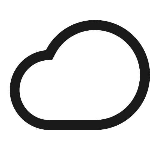 Cloudy icon, solid style, from Element Plus