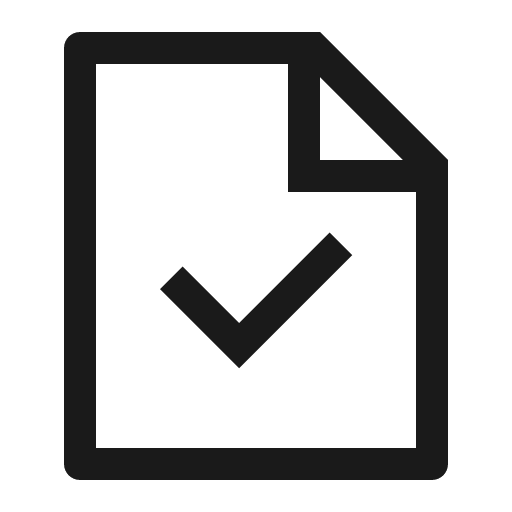Document checked icon, solid style, from Element Plus