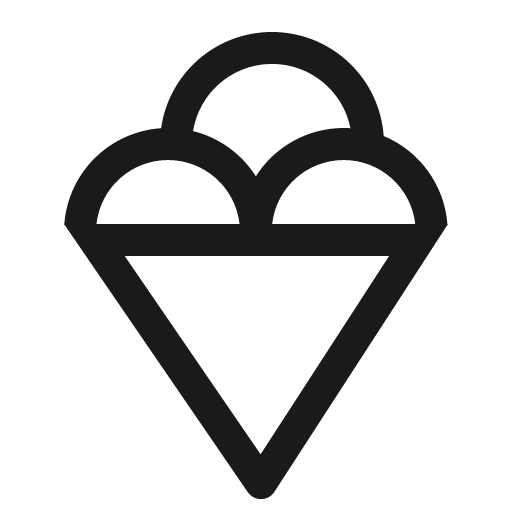 Ice cream icon, solid style, from Element Plus