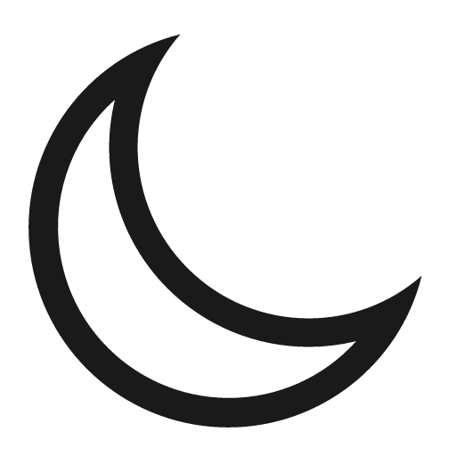 Moon icon, solid style, from Element Plus