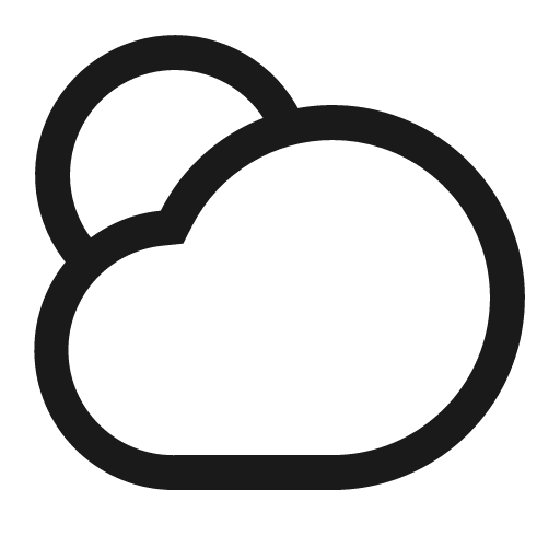 Partly cloudy icon, solid style, from Element Plus