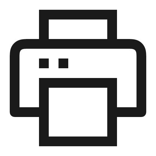 Printer icon, solid style, from Element Plus