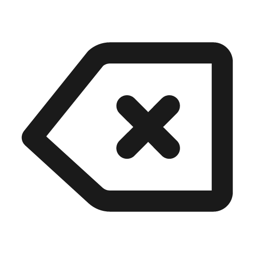 Backspace outline icon, outline style, from Eva Icons