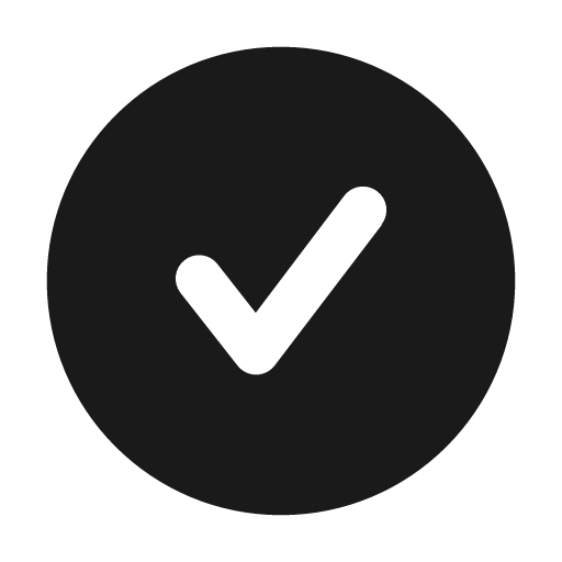 Checkmark circle 2 fill icon, filled style, from Eva Icons