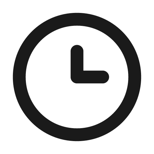 Clock outline icon, outline style, from Eva Icons