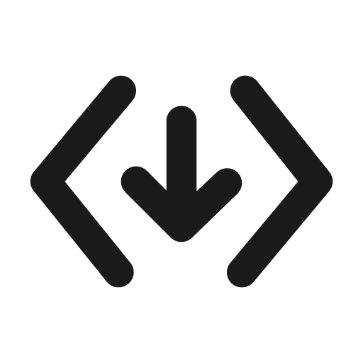 Code download fill icon, filled style, from Eva Icons