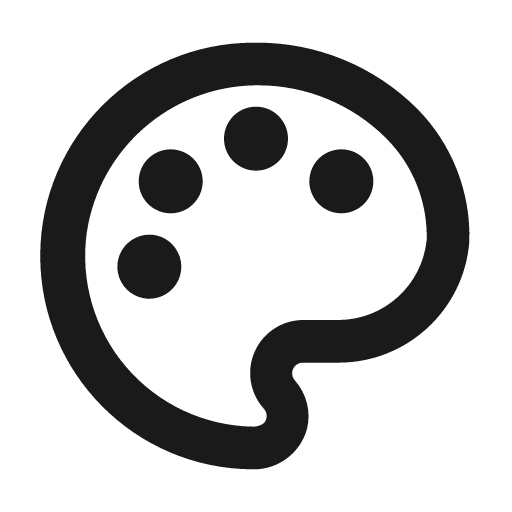 Color palette outline icon, outline style, from Eva Icons