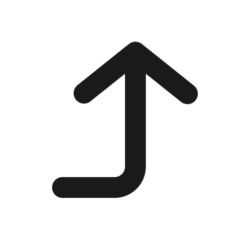 Corner right up fill icon, filled style, from Eva Icons