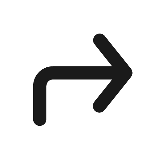 Corner up right fill icon, filled style, from Eva Icons