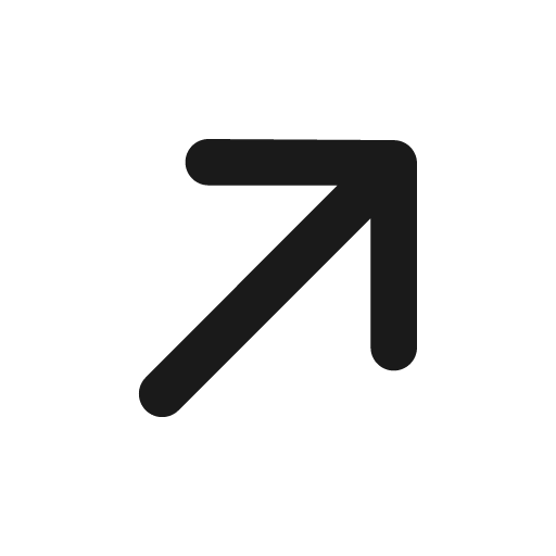 Diagonal arrow right up outline icon, outline style, from Eva Icons