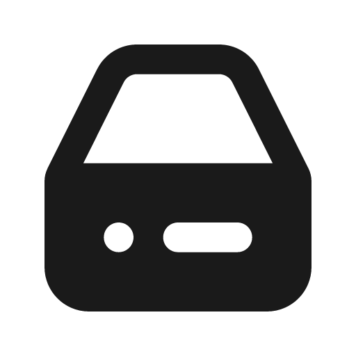 Hard drive fill icon, filled style, from Eva Icons