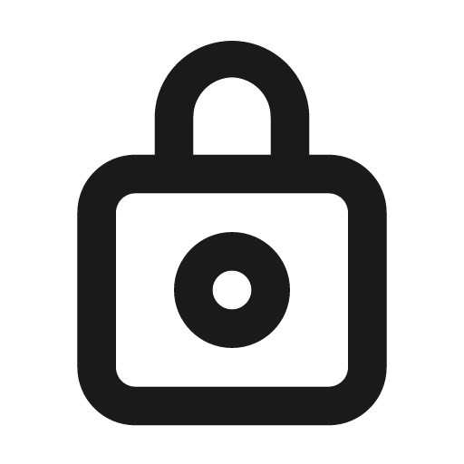 Lock outline icon, outline style, from Eva Icons