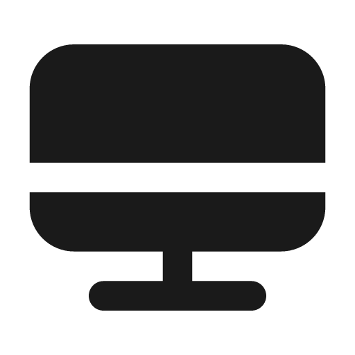 Monitor fill icon, filled style, from Eva Icons