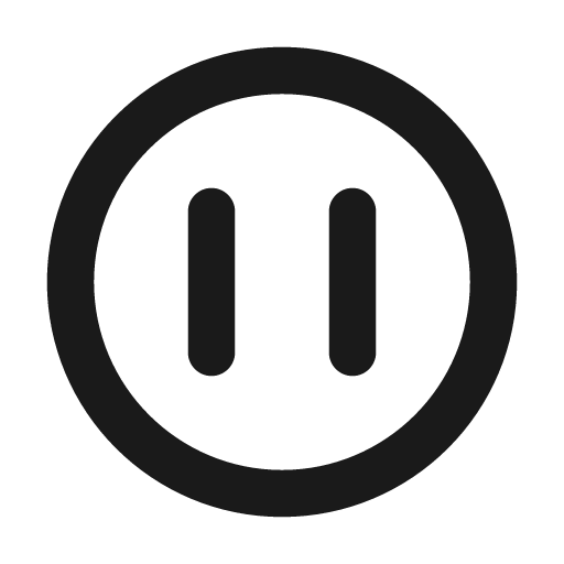 Pause circle outline icon, outline style, from Eva Icons