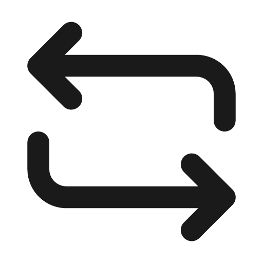 Repeat outline icon, outline style, from Eva Icons