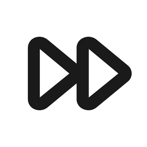 Rewind right outline icon, outline style, from Eva Icons