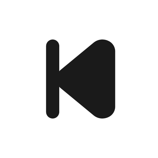 Skip back fill icon, filled style, from Eva Icons