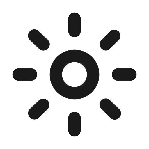 Sun outline icon, outline style, from Eva Icons