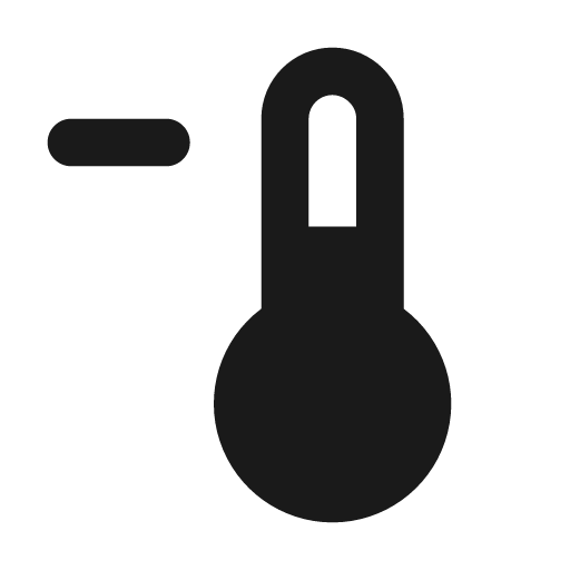 Thermometer minus fill icon, filled style, from Eva Icons