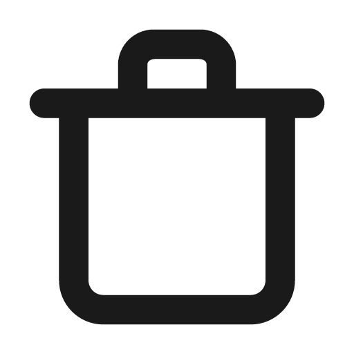 Trash outline icon, outline style, from Eva Icons