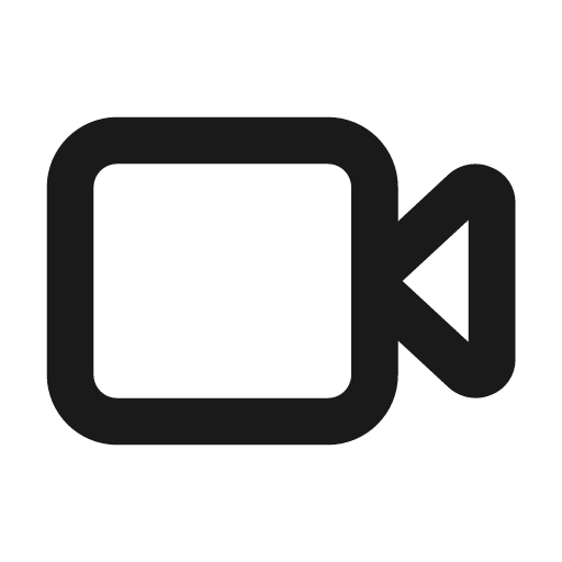 Video outline icon, outline style, from Eva Icons
