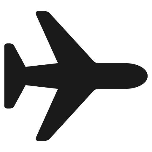 Airplane icon, solid style, from Framework7 Icons