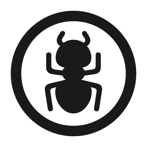 Ant circle icon, solid style, from Framework7 Icons
