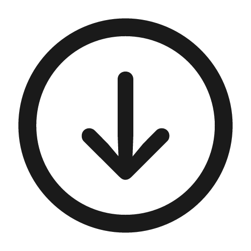 Arrow down circle icon, solid style, from Framework7 Icons