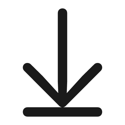 Arrow down to line alt icon, solid style, from Framework7 Icons