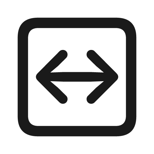 Arrow left right square icon, solid style, from Framework7 Icons