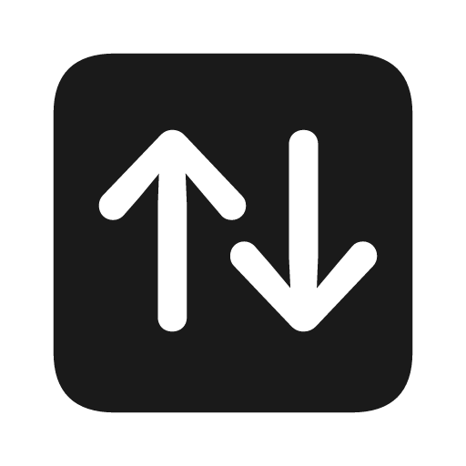 Arrow up arrow down square fill icon, filled style, from Framework7 Icons