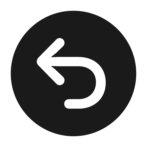 Arrow uturn left circle fill icon, filled style, from Framework7 Icons